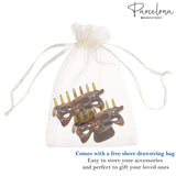 Parcelona French Classic Small 1 1/2" Celluloid Acetate Set of 2 Hair Claws