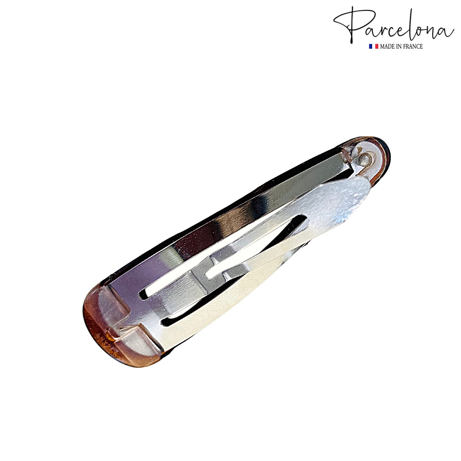 Parcelona French Clic Clac 2 1/4" Cellulose No Slip Grip Snap Hair Clips