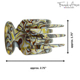 French Amie Paw 2 3/4" Cellulose Handmade Jaw Hair Claw for Women and Girls