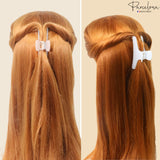 Parcelona French Flat Salon Style Medium 3 1/4" Celluloid Set of 2 Hair Claws