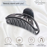 Parcelona French Rain Drop Small 2 3/4" Celluloid Jaw Hair Claw for Women