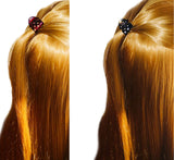 Parcelona French Little Belle With Crystals Shell And Black Mini Hair Claws