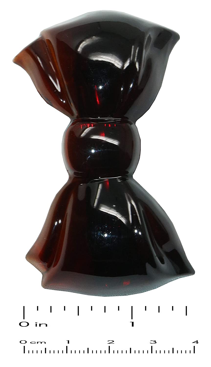 Parcelona French Angel Bow Shell Black Small 2” Cellulose Hair Clip Barrette-2