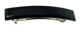 Parcelona French Bar Shell and Black Small Set of 2 Automatic Hair Clip Barrette