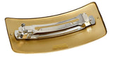 Parcelona French Mustard Touch on Golden Bar Wide Large Hair Clip Barrette