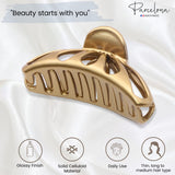 Parcelona French Rain Drop Small 2 3/4" Celluloid Jaw Hair Claw for Women