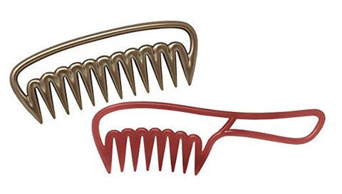 Parcelona Golden Brown Pink Salon Long Teeth Celluloid Acetate Hair Combs