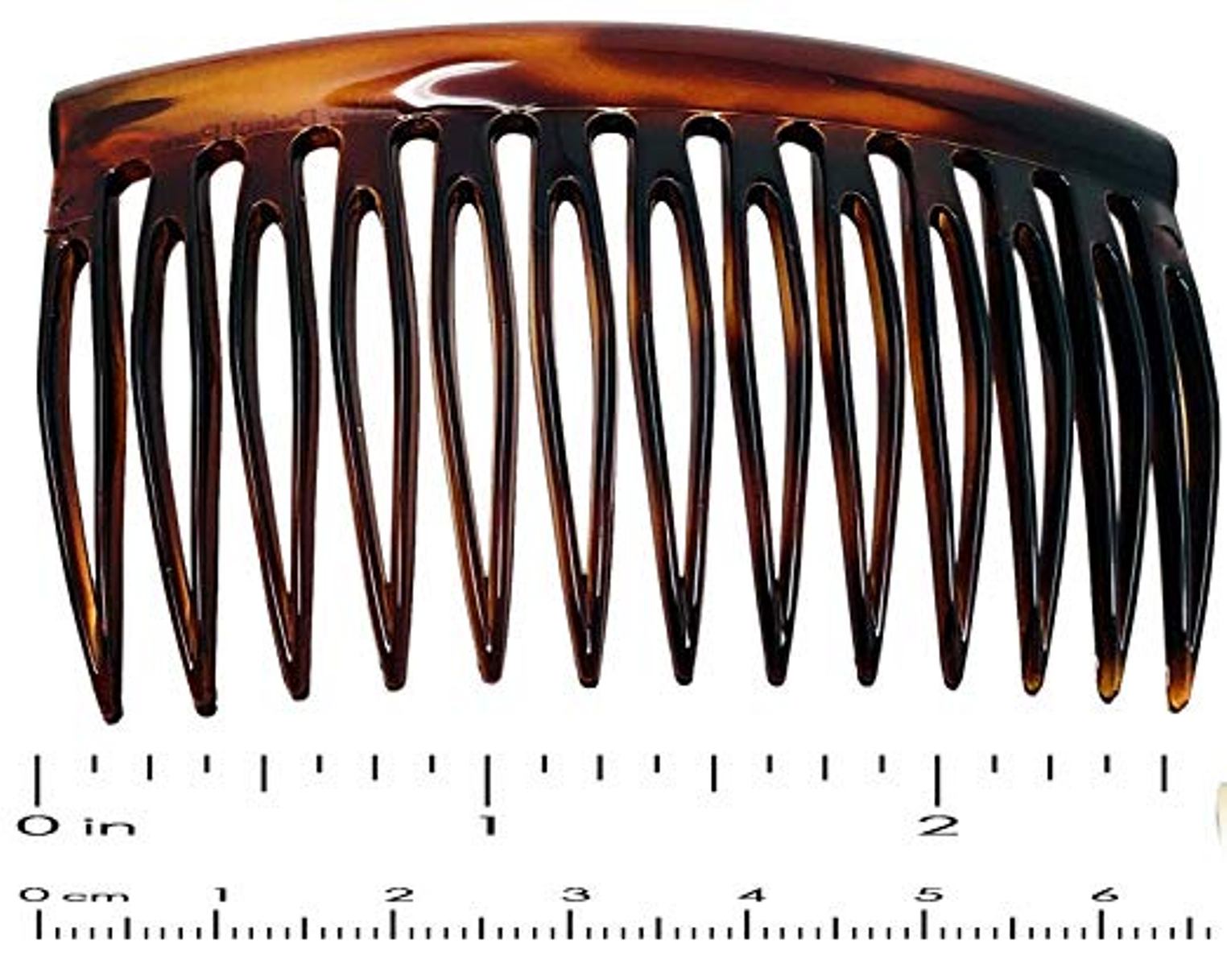 Parcelona French Oval Cut 13 Teeth Shell Good Grip Side Hair Combs 4 Pcs