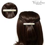 French Amie Small 2 1/4" Celluloid Handmade Hair Barrette for Women and Girls