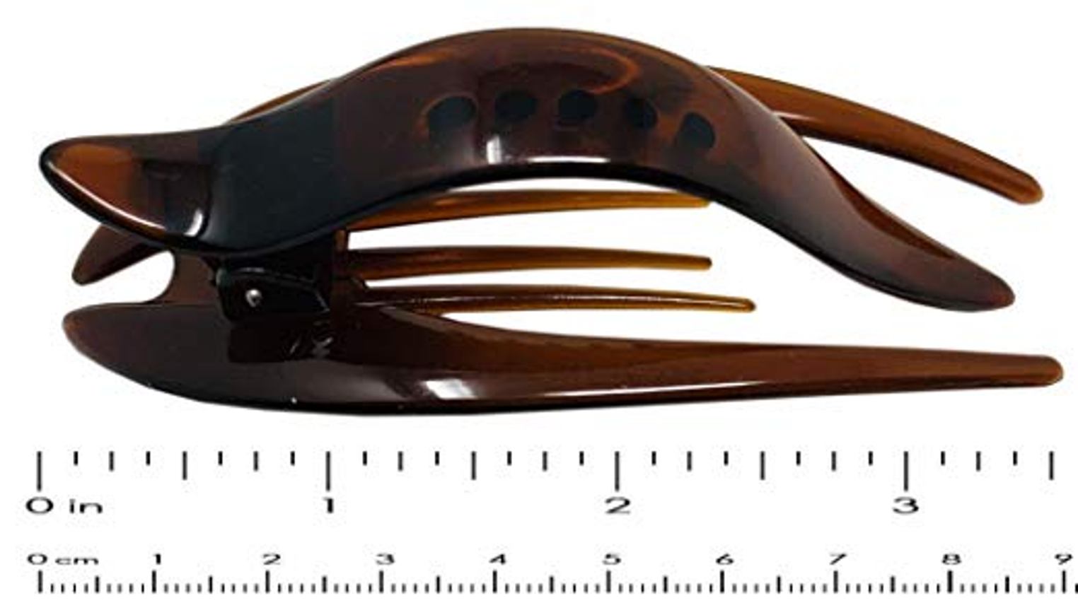 Parcelona French Beak Clasp Shell N Black Salon Hinge Side Slide In Hair Claws