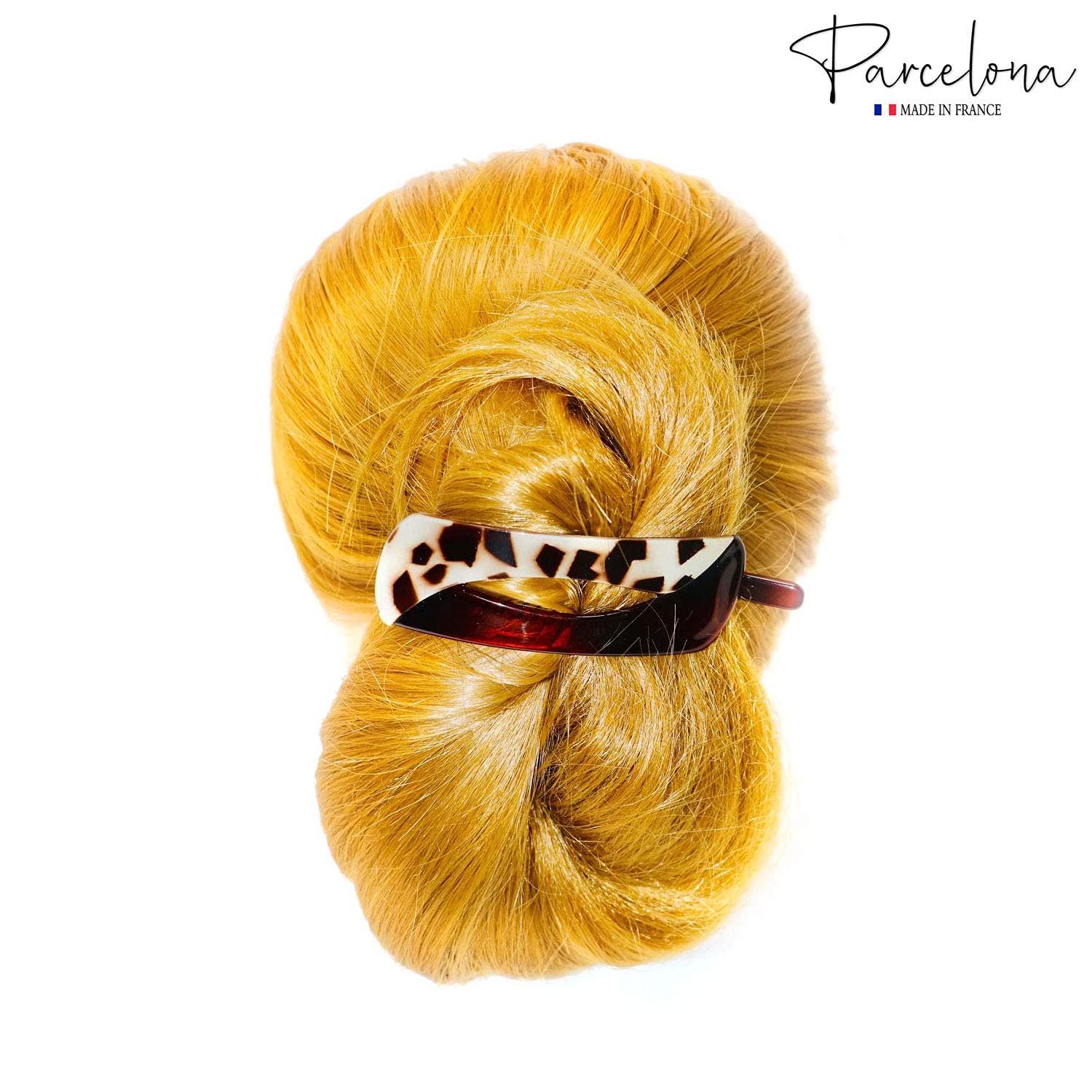 Parcelona Swift Tokyo Shell Large No Metal Hair Clip Barrette for Thick Hair