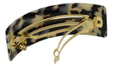 French Amie Broad Curved Oblong White Tokyo Extra Wide Volume Hair Clip Barrette
