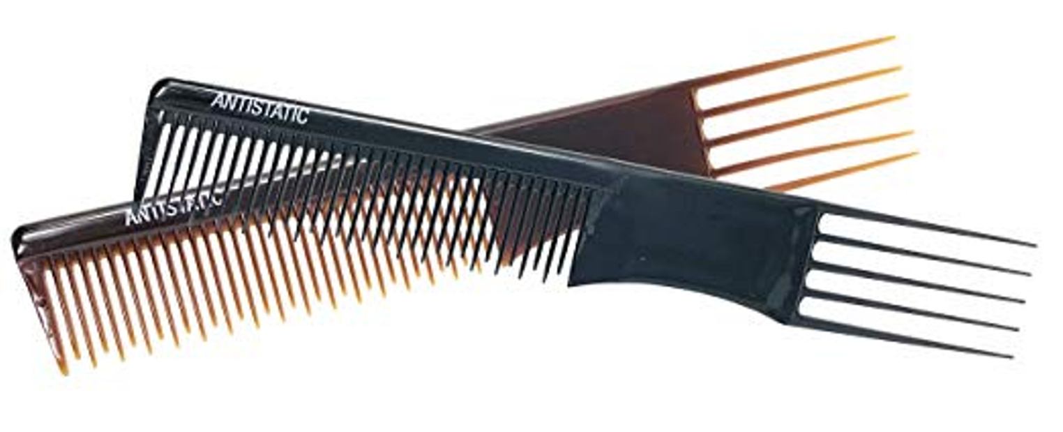 Parcelona French Professional Salon Shell N Black Cellulose Anti static Combs