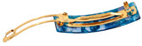 French Amie Medium Fine Wide Rectangular Handmade Automatic Hair Barrette Clip