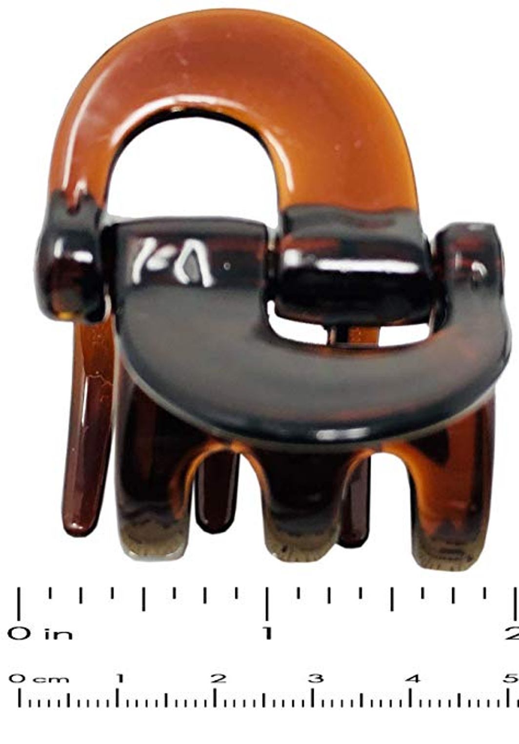 Parcelona French Circular Shell N Black Small Cellulose Hair Claws for Women