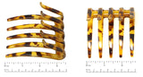 Parcelona French Crab Interlocking Savana Large 3.5” Celluloid Side Hair Comb