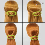 Parcelona French Plain Oval Simple Large Metal Free Hair Barrette for Women