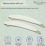 French Amie Narrow Oblong Small Set of 2 Hair Slide-in Barrette Clips