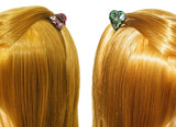 Parcelona French Sparkled Black Dots Red and Green Hair Claws