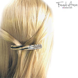 French Amie Small 2 1/4" Celluloid Handmade Hair Barrette for Women and Girls
