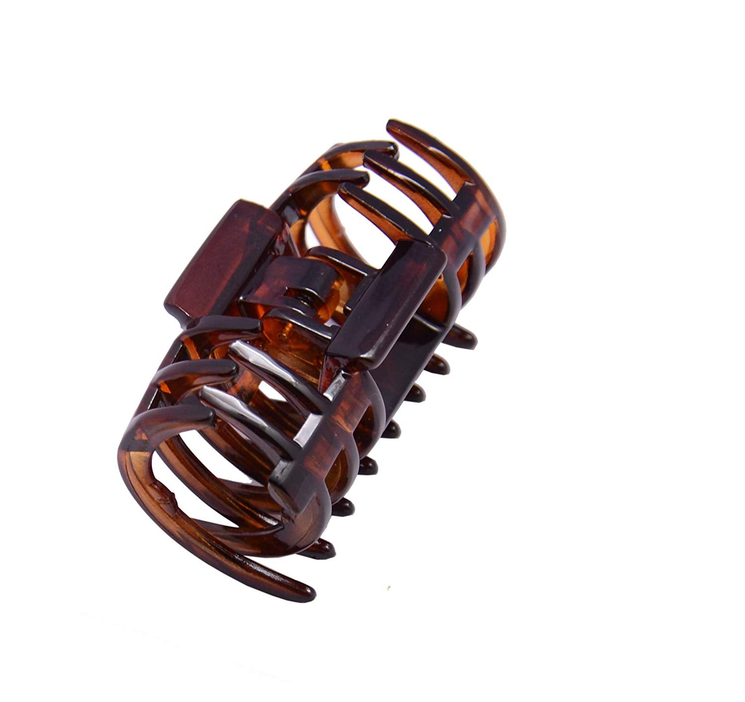 Parcelona French Tube Tortoise Shell Small No Slip Grip Jaw Hair Claw Clip