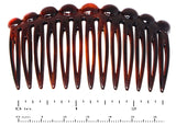 Parcelona French Circles Edge Shell Small Celluloid Set of 2 Side Hair Combs