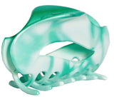 Parcelona French Swift Mint Green and White Medium Hair Claw