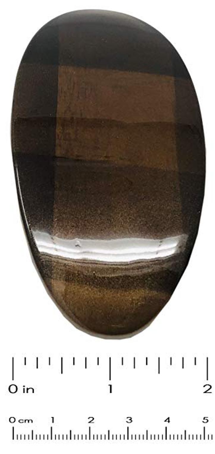Parcelona French Oval Wide Brown Checks Cellulose Automatic Hair Clip Barrette
