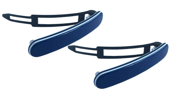 French Amie Mini Set of 2 Celluloid Handmade Metal Free Hair Clip Barrettes