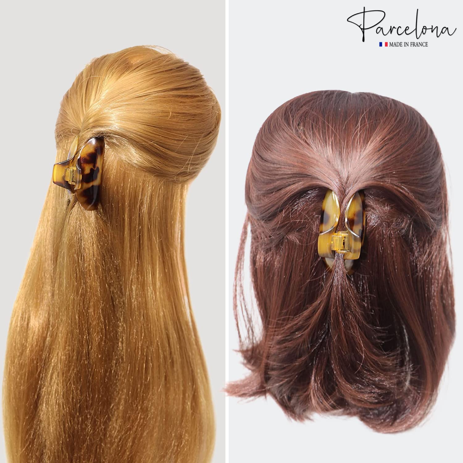 Parcelona French Elegant Medium 2 3/4" Cellulose Jaw Hair Claw Clip for Women
