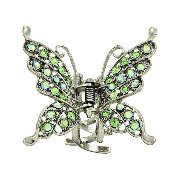 Moeni Medium Rhinestone Butterfly Hair Claw - Many Colors