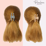 Parcelona French Classic Small 2.5" Celluloid Set of 2 Jaw Hair Claws for Women