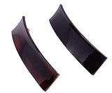 Parcelona French Rectangle Extra Large Tortoise Shell Black Hair Clips Barrettes