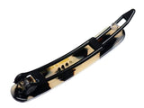 French Amie Mini White Tokyo 1 3/4” Handmade Celluloid Set of 2 Metal Free Hair