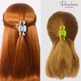 Parcelona French Classic Small 2.5" Celluloid Set of 2 Jaw Hair Claws for Women