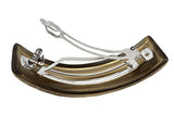 Parcelona French Mustard Yellow Curved Volume Hair Clip Barrette
