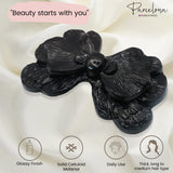 Parcelona French Large Petal 3.5" Celluloid Women Hair Barrette Clip