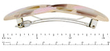 Parcelona French Hugs Pegasus Golden Pink Brown Splash Handpainted Hair Barrette