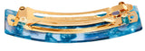 French Amie Medium Fine Wide Rectangular Handmade Automatic Hair Barrette Clip