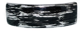 Parcelona French Streaky Black Silver Curved Strong Grip Volume Hair Clip Barrette