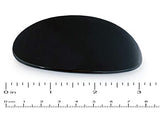 Parcelona French Oval Wide Large Black Automatic Hair Clip Hair Barrette