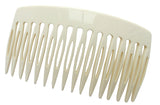 French Amie Handmade Solid Ivory Cream Celluloid Acetate 16 Teeth Side Hair Comb-French Amie-ebuyfashion.com