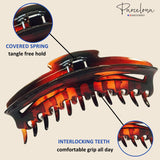 Parcelona French Bend Narrow Extra Large Jumbo Black Jaw Hair Claw Clip