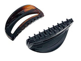 Parcelona French Thin Arch Cutout Set of 2 Shell & Black Small Hair Claws