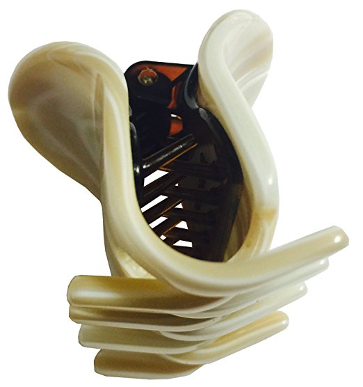 French Amie All Day Ivory Small Handmade Celluloid Jaw Hair Claw Clip-FRENCH AMIE-ebuyfashion.com
