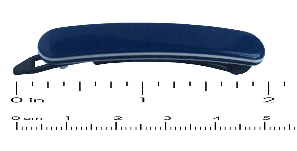 French Amie Mini Set of 2 Celluloid Handmade Metal Free Hair Clip Barr