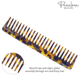 Parcelona French Wide Tooth Rake Tokyo Large Celluloid Hair Detangling Comb