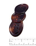 Parcelona French Button Tortoise Shell Brown Automatic Hair Clip Barrette