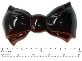 Parcelona French Angel Bow Shell Black Small 2” Celluloid Hair Clip Barrette-2