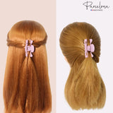 Parcelona French Classic Small 2.5" Celluloid Set of 2 Jaw Hair Claws for Women